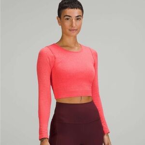Lululemon Ebb to street long sleeve crop